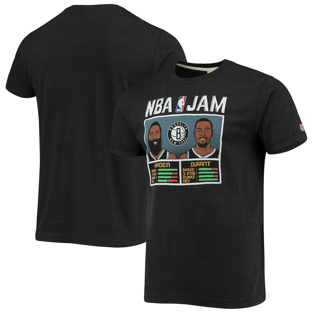 James Harden & Kevin Durant Brooklyn Nets Homage NBA Jam T-Shirt - Heathered Charcoal on sale