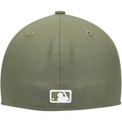 Chicago White Sox White Logo 59FIFTY Fitted Hat - Olive | New Era