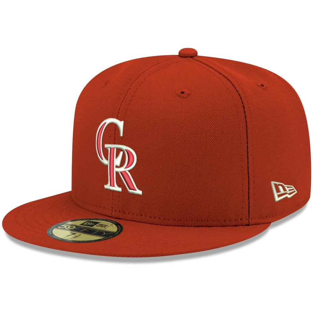 Colorado Rockies White Logo 59FIFTY Fitted Hat - Red | New Era