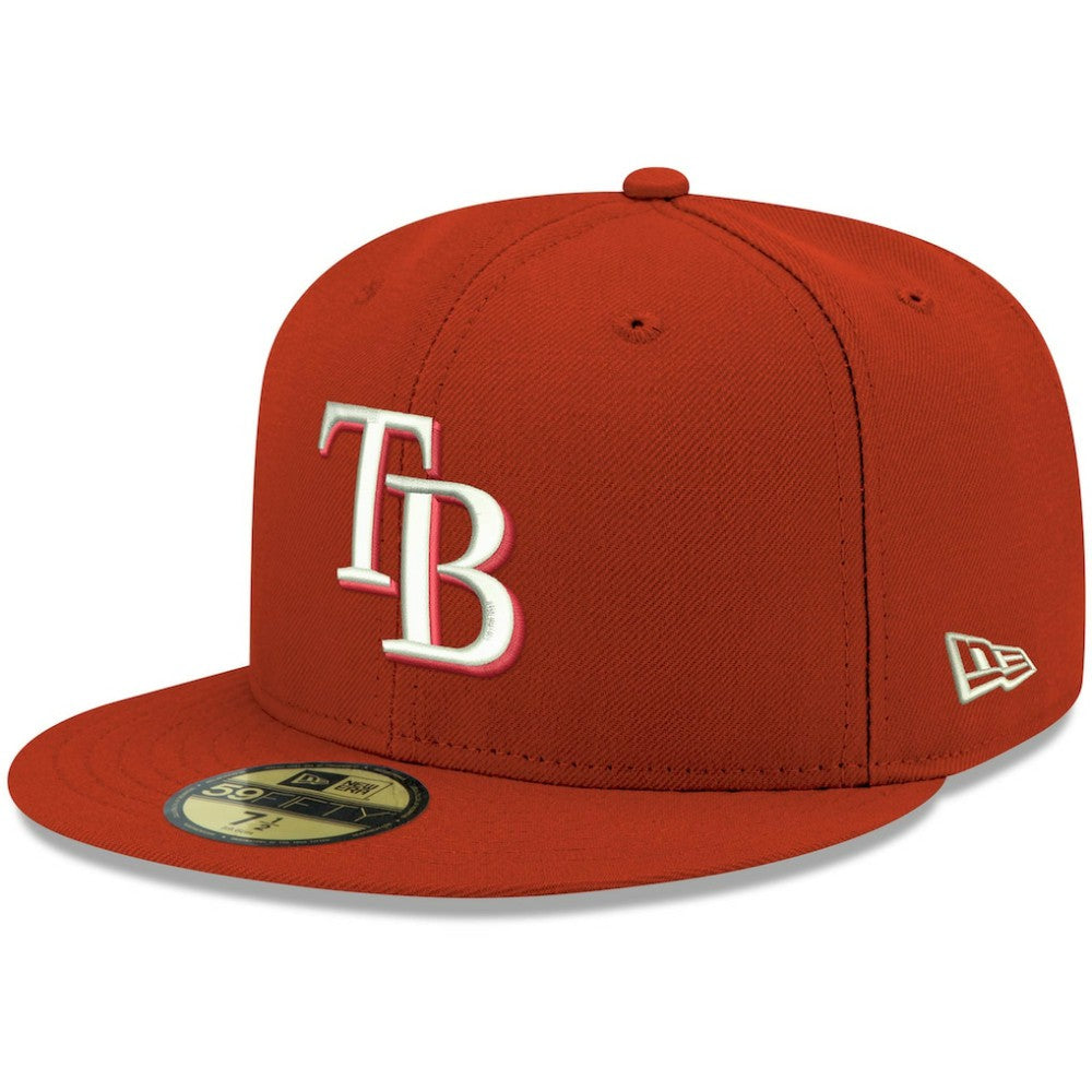 Tampa Bay Rays White Logo 59FIFTY Fitted Hat - Red | New Era