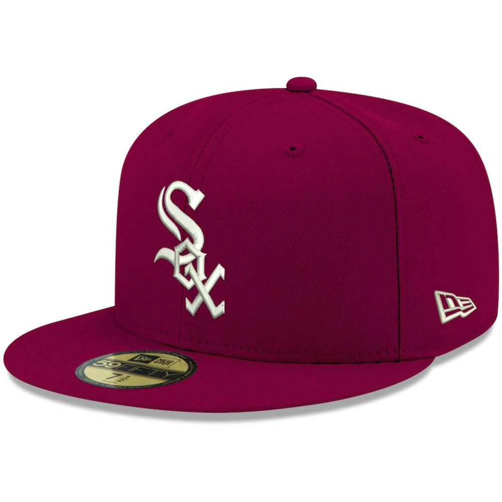 Chicago White Sox White Logo 59FIFTY Fitted Hat - Cardinal | New Era