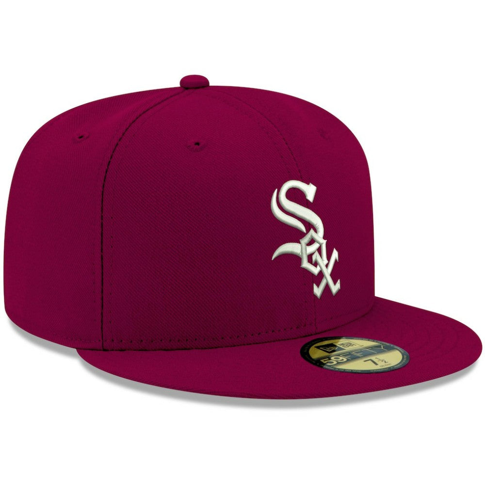 Chicago White Sox White Logo 59FIFTY Fitted Hat - Cardinal | New Era