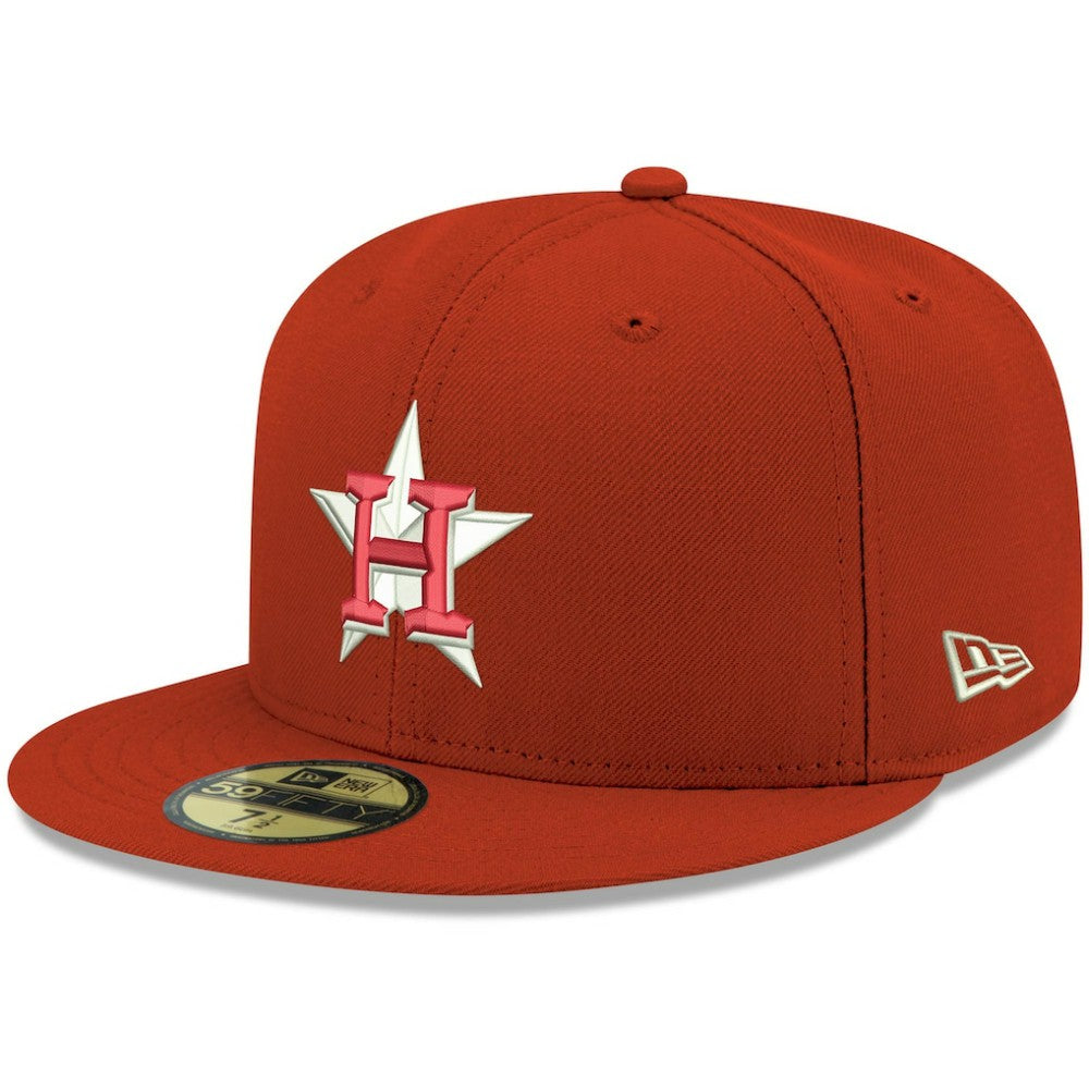 Houston Astros White Logo 59FIFTY Fitted Hat - Red | New Era