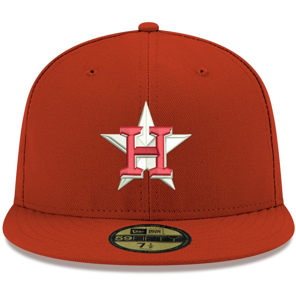 Houston Astros White Logo 59FIFTY Fitted Hat - Red | New Era