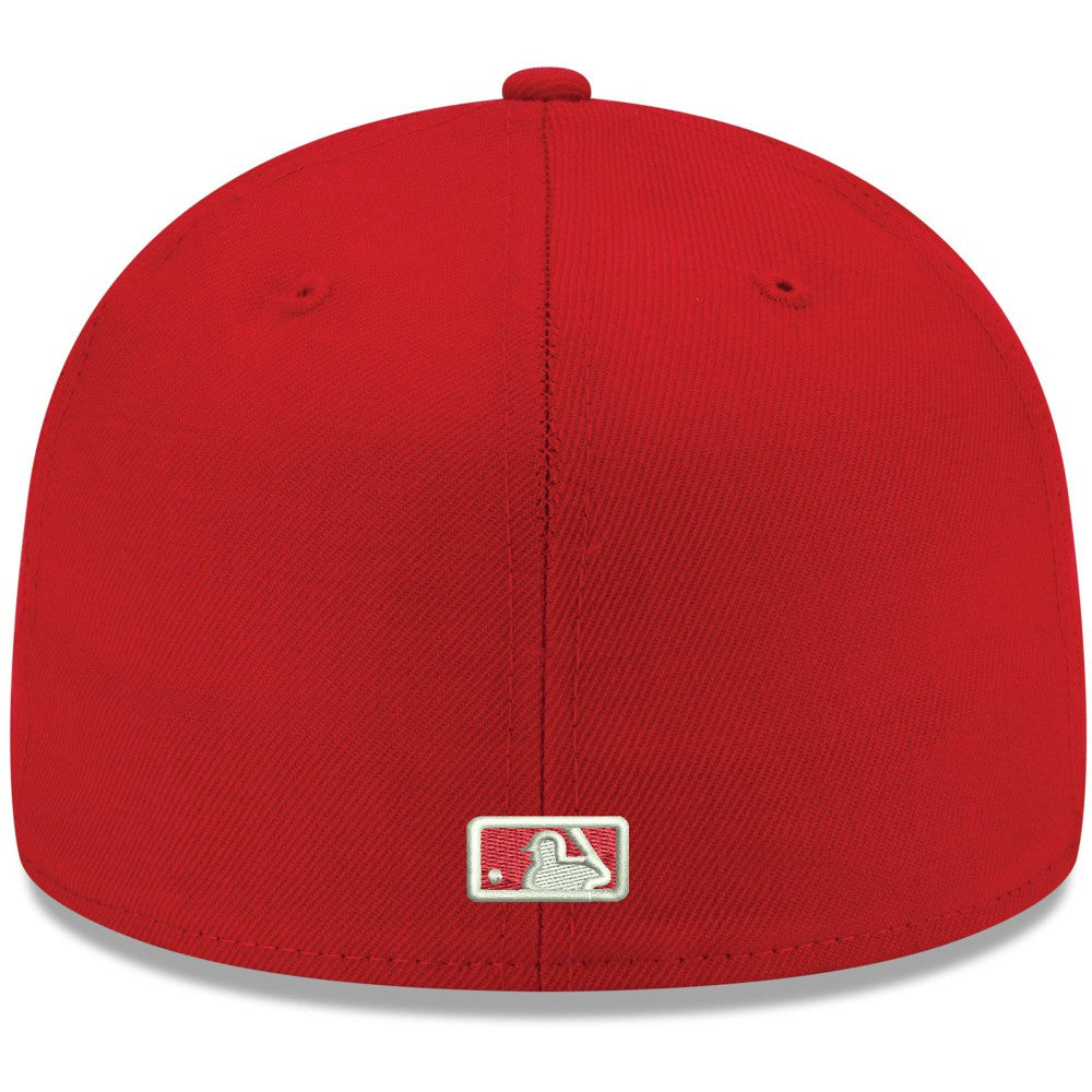 Los Angeles Angels White Logo 59FIFTY Fitted Hat - Red | New Era