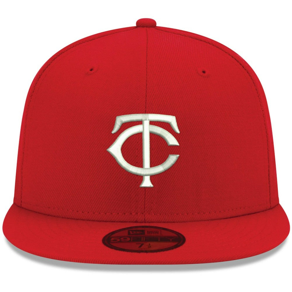 Minnesota Twins White Logo 59FIFTY Fitted Hat - Red | New Era