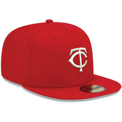 Minnesota Twins White Logo 59FIFTY Fitted Hat - Red | New Era