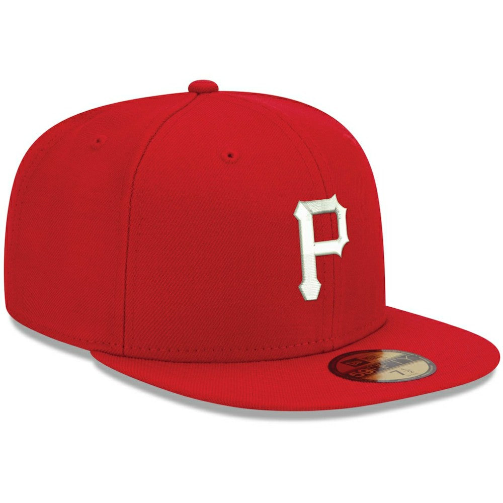 Pittsburgh Pirates White Logo 59FIFTY Fitted Hat - Red | New Era