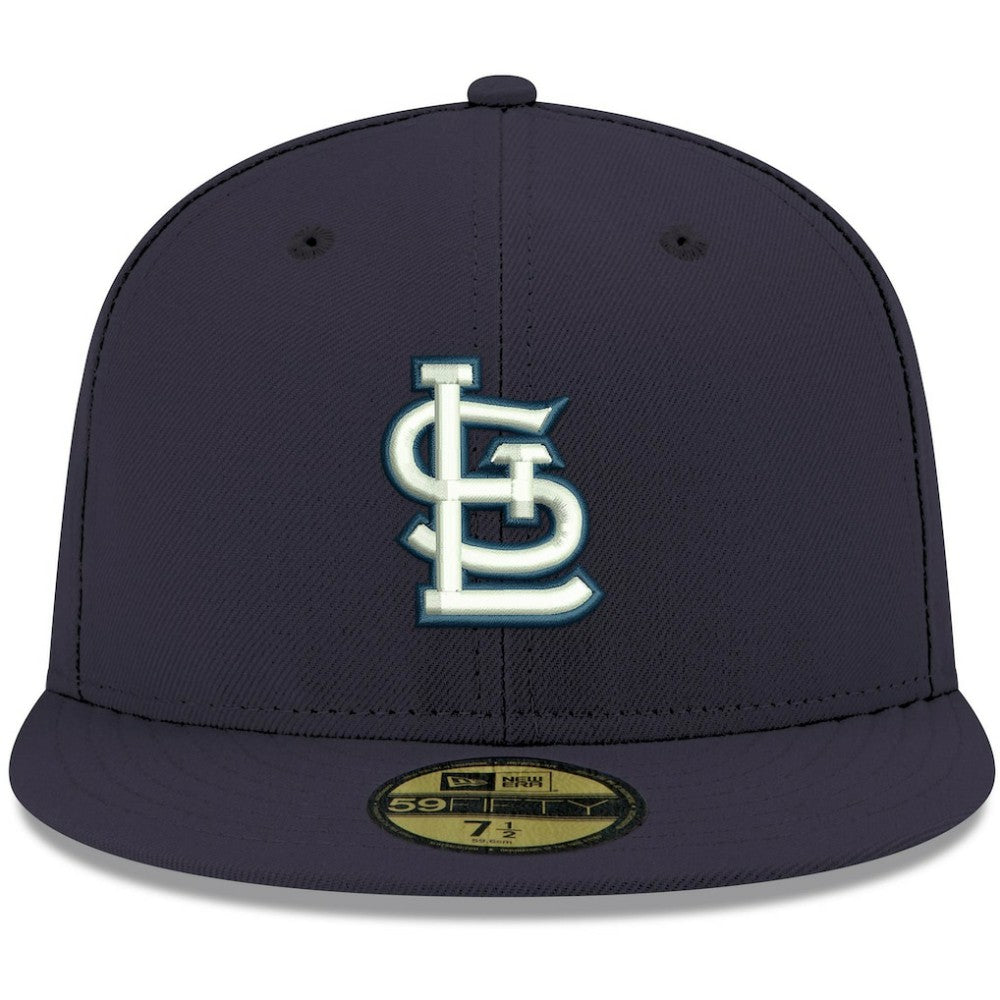 St. Louis Cardinals White Logo 59FIFTY Fitted Hat - Navy | New Era