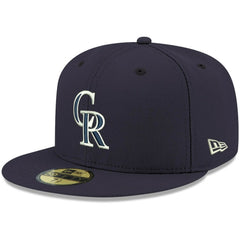 Colorado Rockies White Logo 59FIFTY Fitted Hat - Navy | New Era