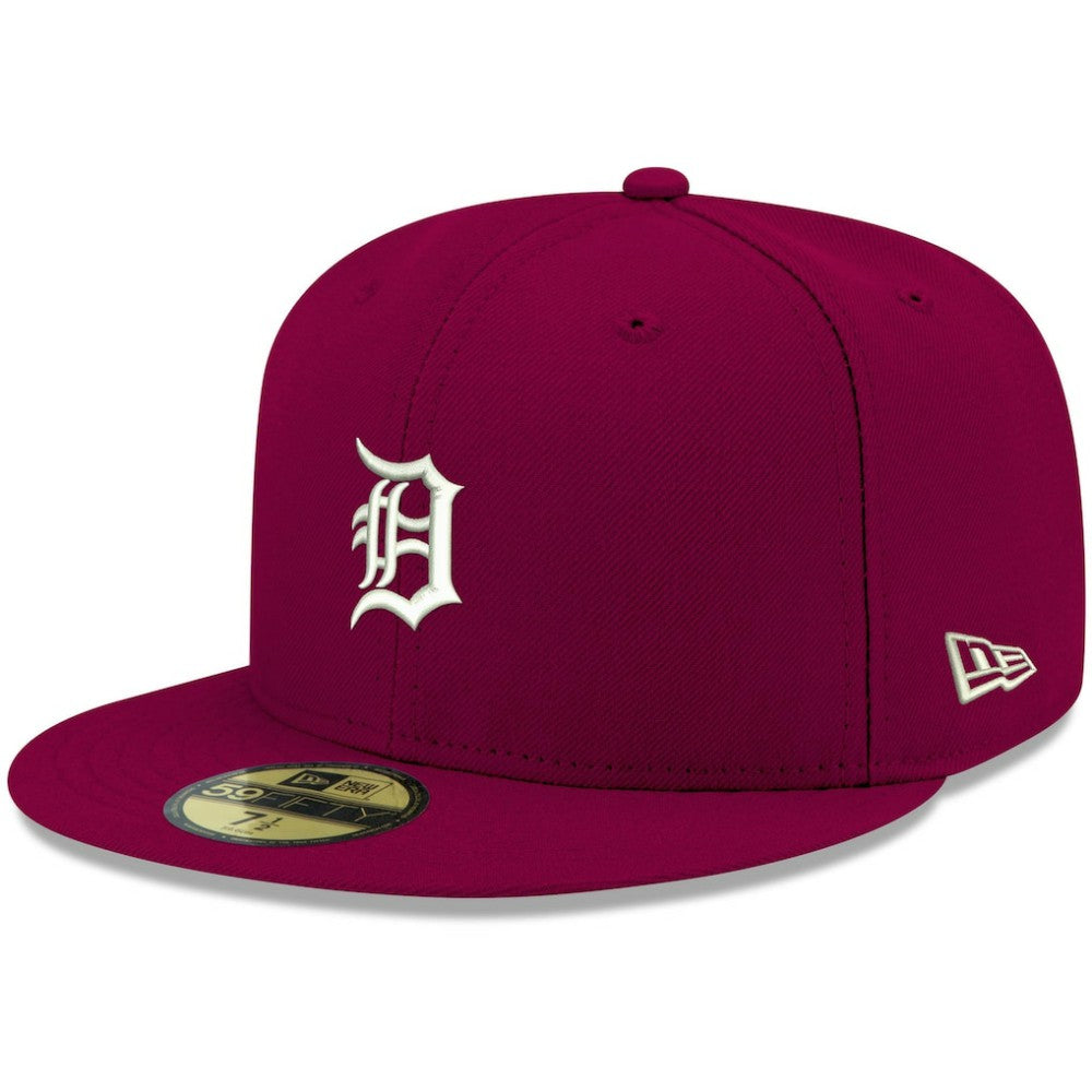 Detroit Tigers White Logo 59FIFTY Fitted Hat - Cardinal | New Era