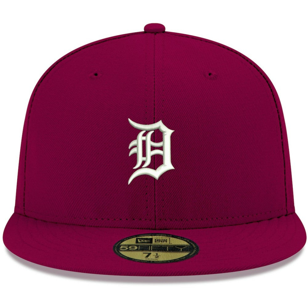 Detroit Tigers White Logo 59FIFTY Fitted Hat - Cardinal | New Era