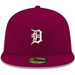 Detroit Tigers White Logo 59FIFTY Fitted Hat - Cardinal | New Era