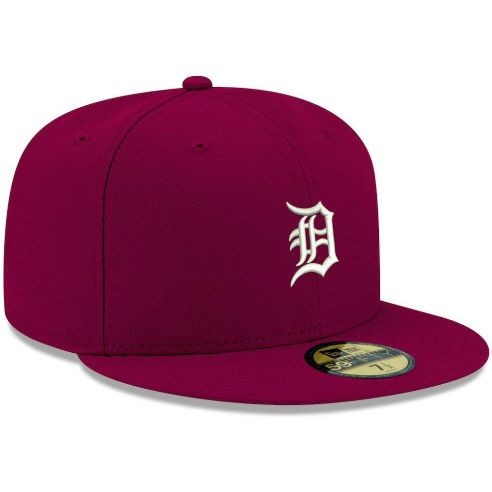Detroit Tigers White Logo 59FIFTY Fitted Hat - Cardinal | New Era