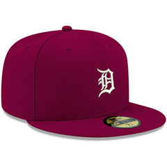 Detroit Tigers White Logo 59FIFTY Fitted Hat - Cardinal | New Era