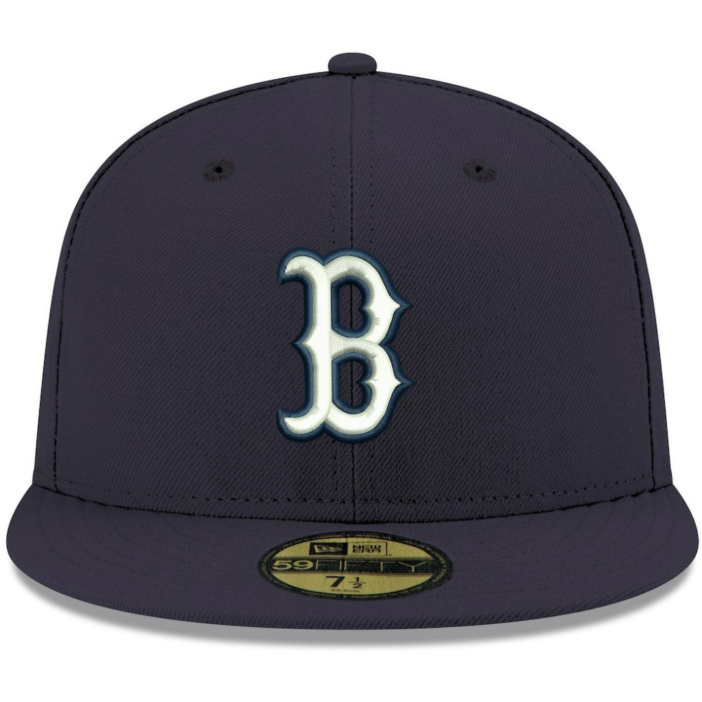 Boston Red Sox White Logo 59FIFTY Fitted Hat - Navy | New Era