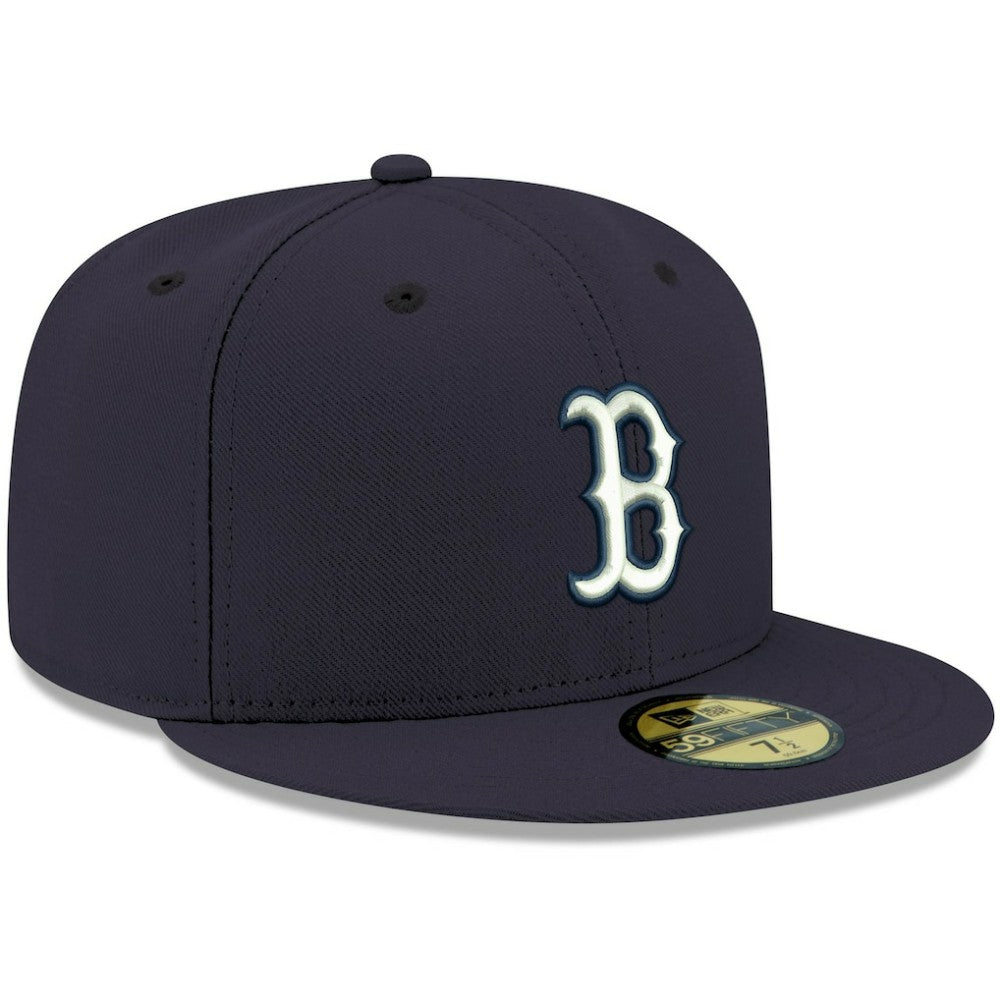 Boston Red Sox White Logo 59FIFTY Fitted Hat - Navy | New Era