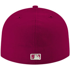 Kansas City Royals White Logo 59FIFTY Fitted Hat - Cardinal | New Era