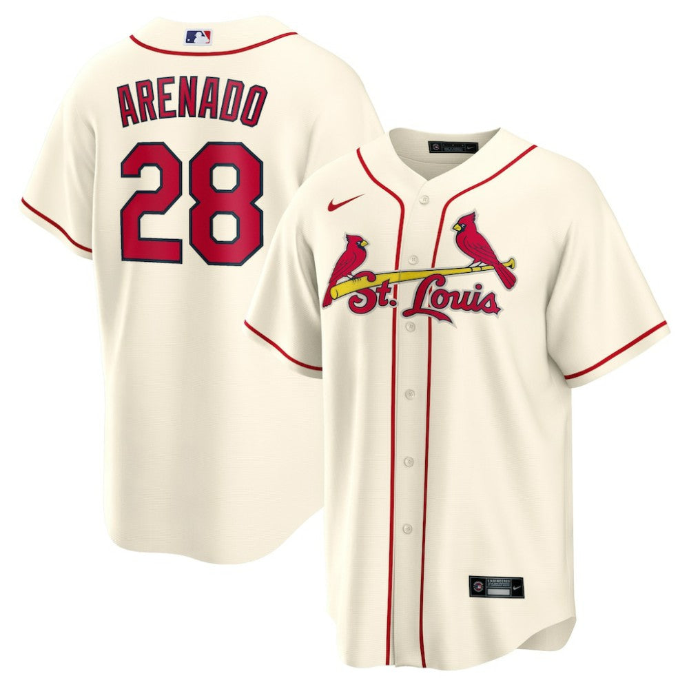 Nolan Arenado St. Louis Cardinals Alternate 2 Replica Jersey - Cream | Nike