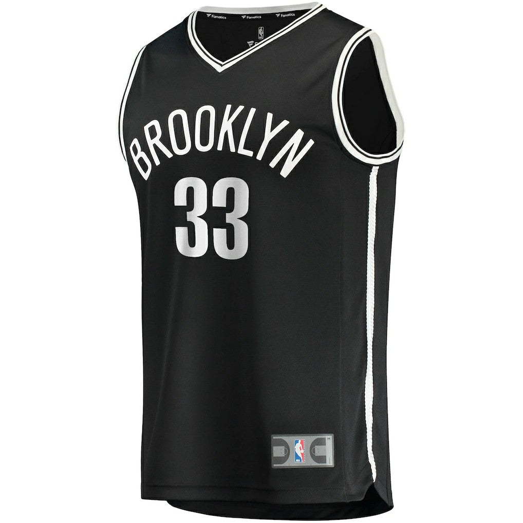 Nicolas Claxton Brooklyn Nets Fast Break Replica Jersey - Icon Edition - Black | Fanatics shop