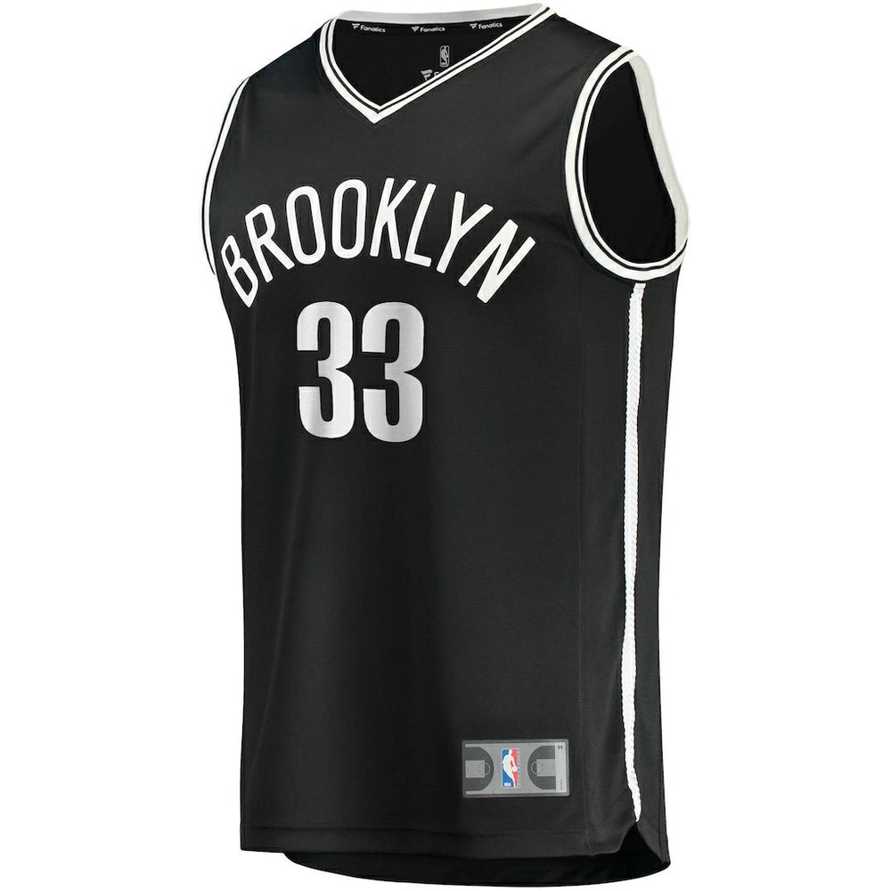 Nicolas Claxton Brooklyn Nets Fast Break Replica Jersey - Icon Edition - Black | Fanatics shop
