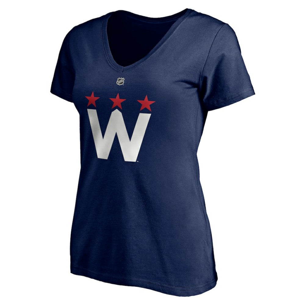 Tom Wilson Washington Capitals Fanatics Women's Authentic Stack Name & Number V-Neck T-Shirt