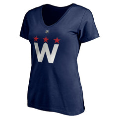Tom Wilson Washington Capitals Fanatics Women's Authentic Stack Name & Number V-Neck T-Shirt