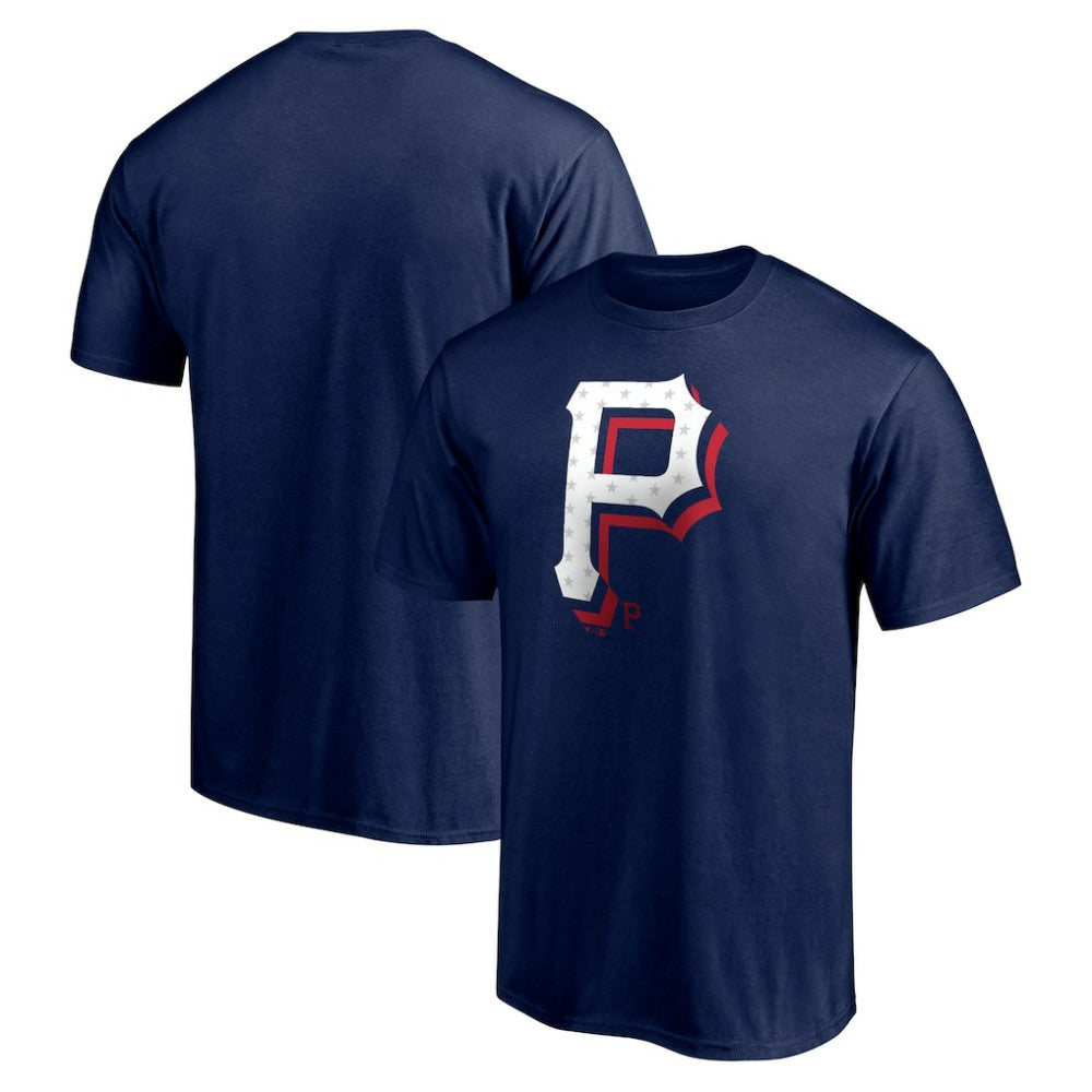 Pittsburgh Pirates Red White and Team T-Shirt - Navy