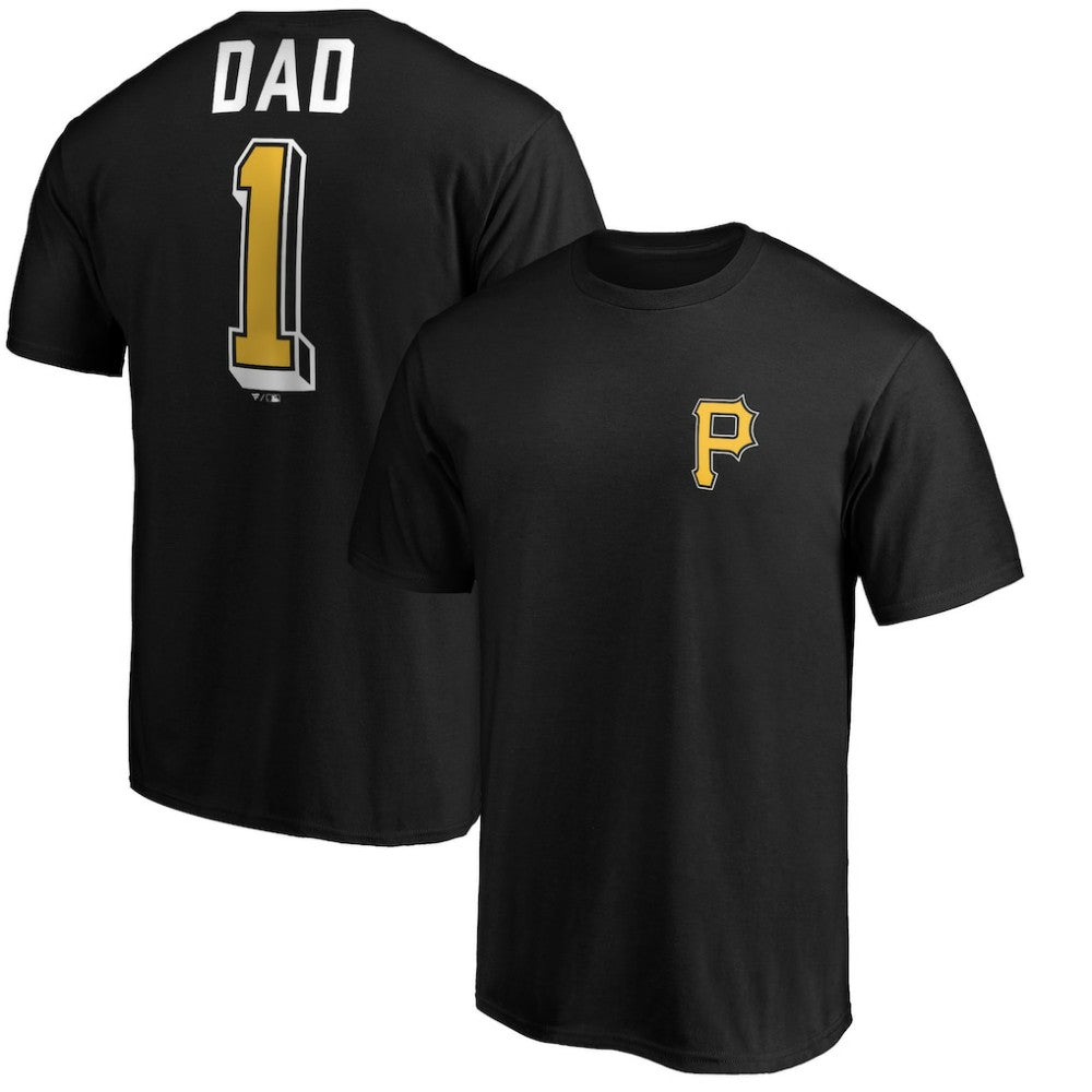 Pittsburgh Pirates Number One Dad T-Shirt - Black