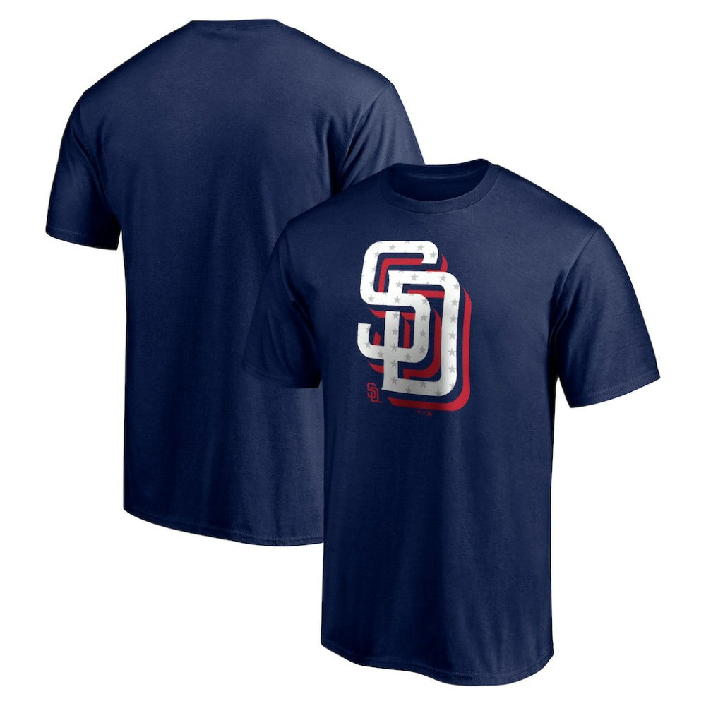 San Diego Padres Red White and Team T-Shirt - Navy