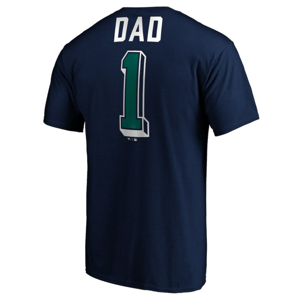 Seattle Mariners Number One Dad T-Shirt - Navy