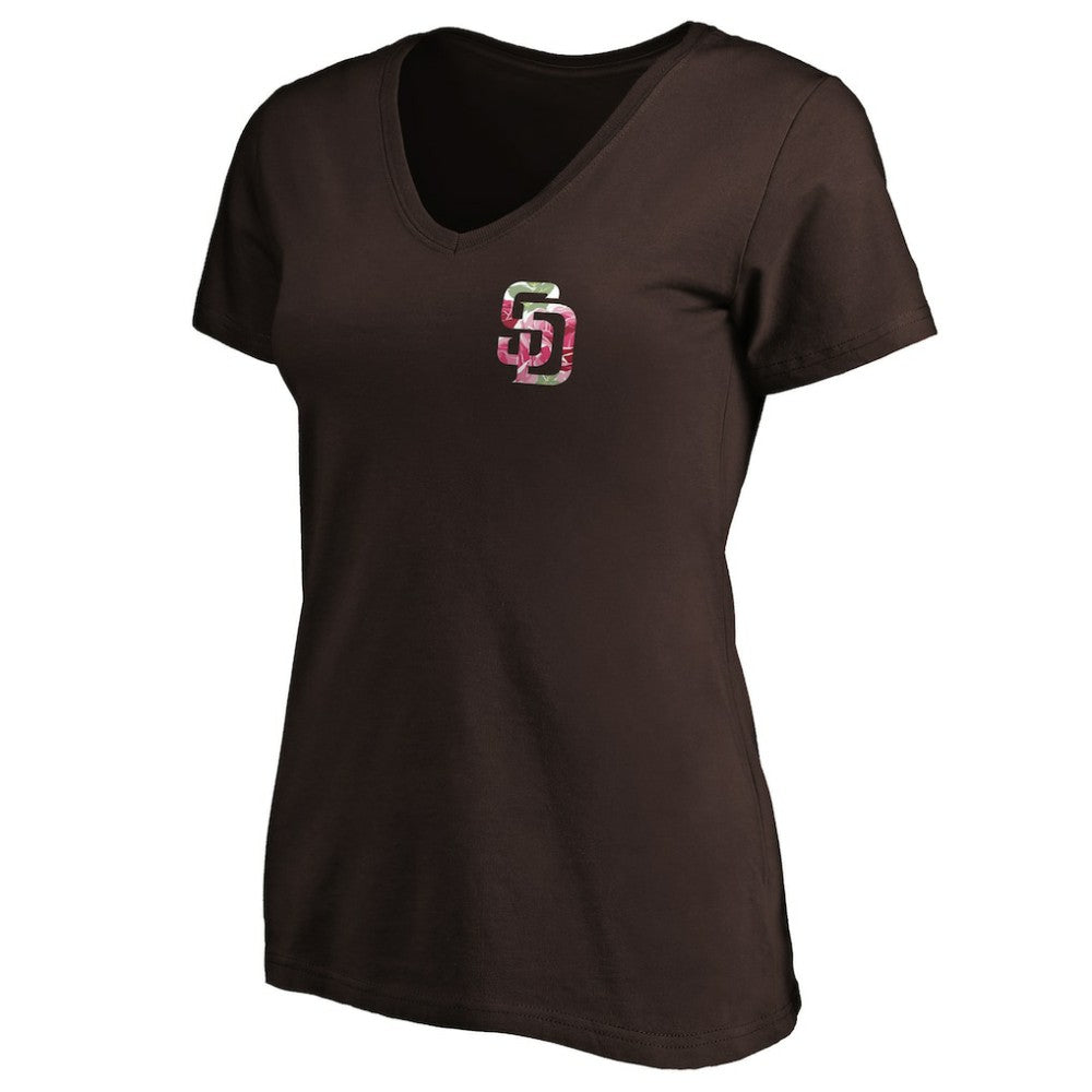 San Diego Padres Women's Mother's Day V-Neck T-Shirt - Brown