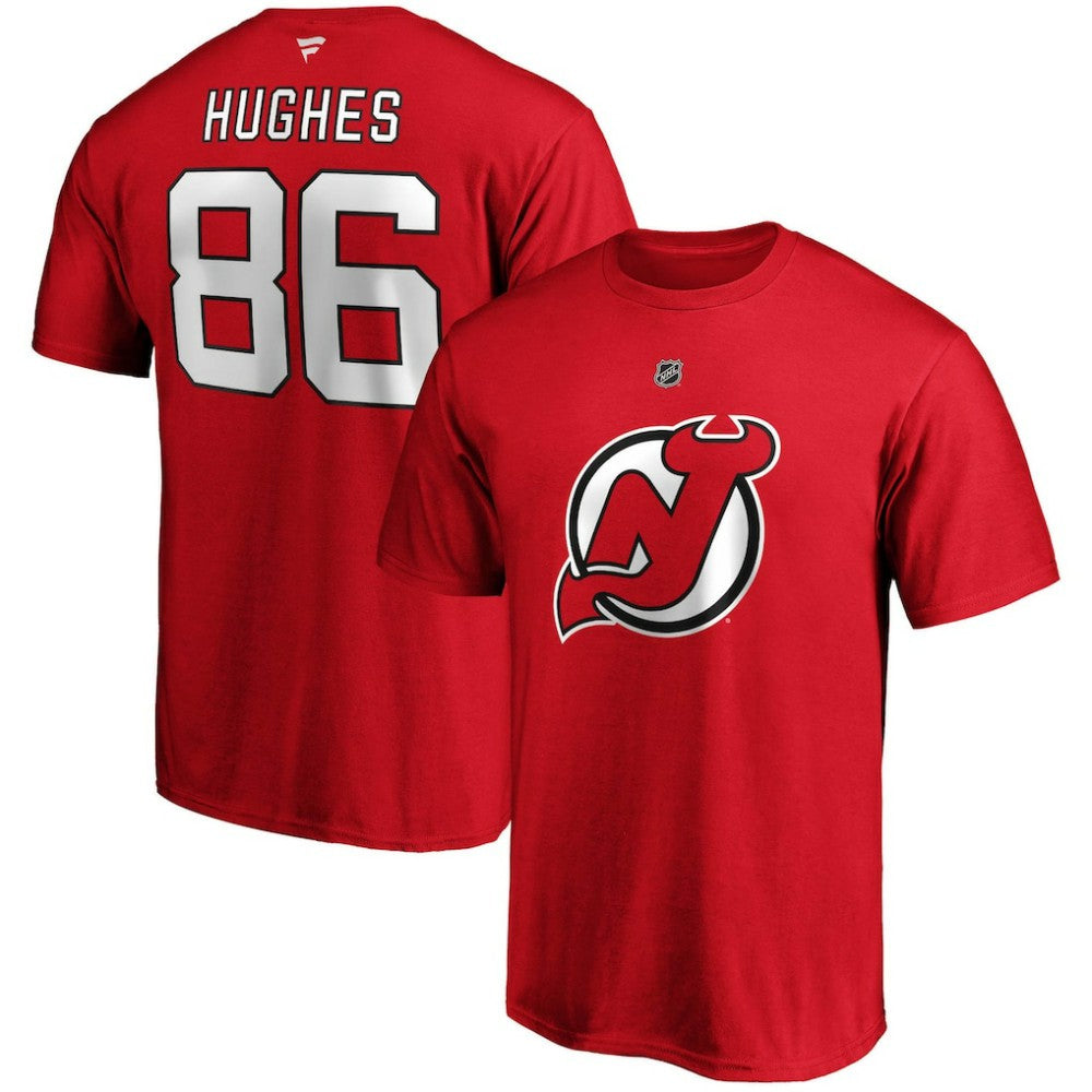 Jack Hughes New Jersey Devils Fanatics Big & Tall Name & Number T-Shirt