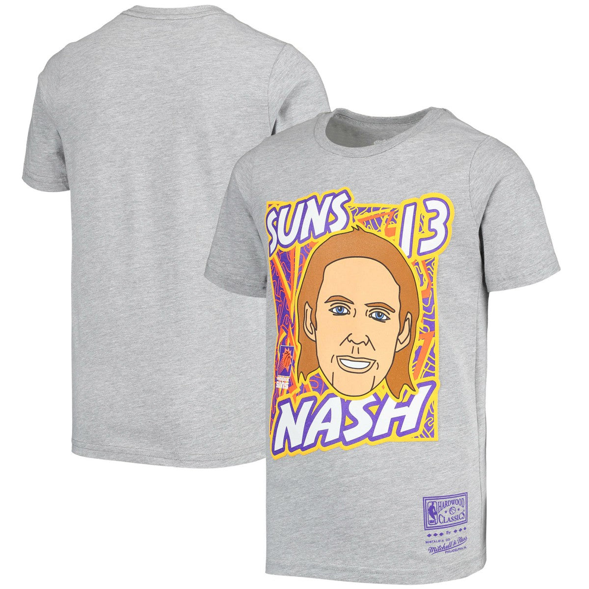 Steve Nash Phoenix Suns Youth Hardwood Classics King of the Court Player T-Shirt - Gray | Mitchell & Ness discount