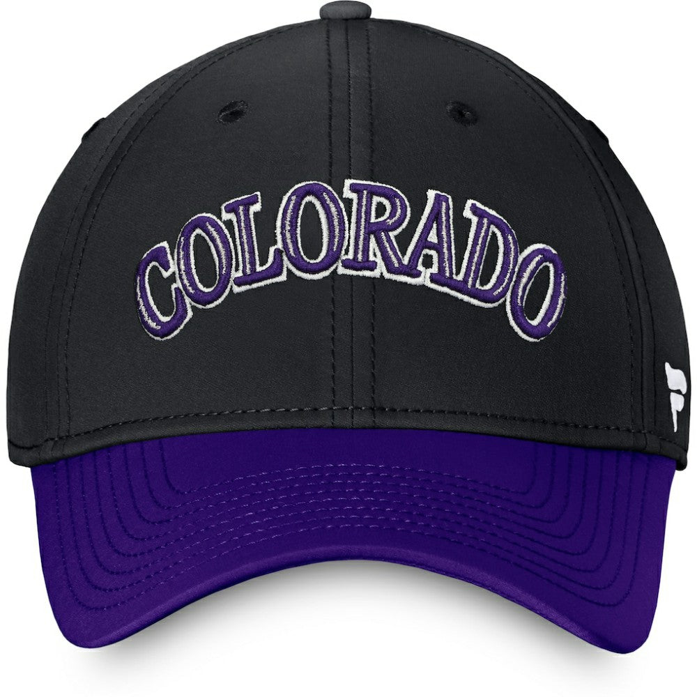 Colorado Rockies Core Flex Hat - Black/Purple