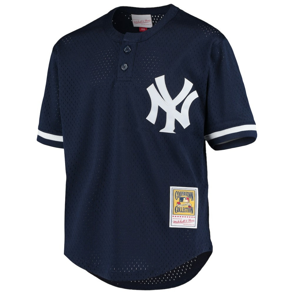 Derek Jeter New York Yankees Youth Cooperstown Collection Mesh Batting Practice Jersey - Navy | Mitchell & Ness