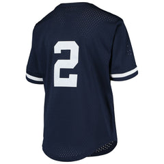 Derek Jeter New York Yankees Youth Cooperstown Collection Mesh Batting Practice Jersey - Navy | Mitchell & Ness