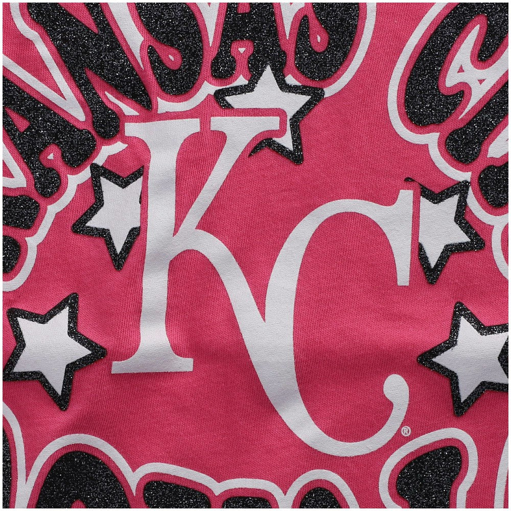 Kansas City Royals Girls Youth Jersey Stars V-Neck T-Shirt - Pink | New Era