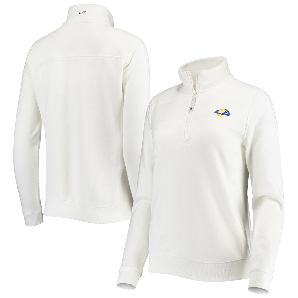 NFL Los Angeles Rams Vineyard Vines Women's Shep Shirt Quarter-Zip Sweatshirt