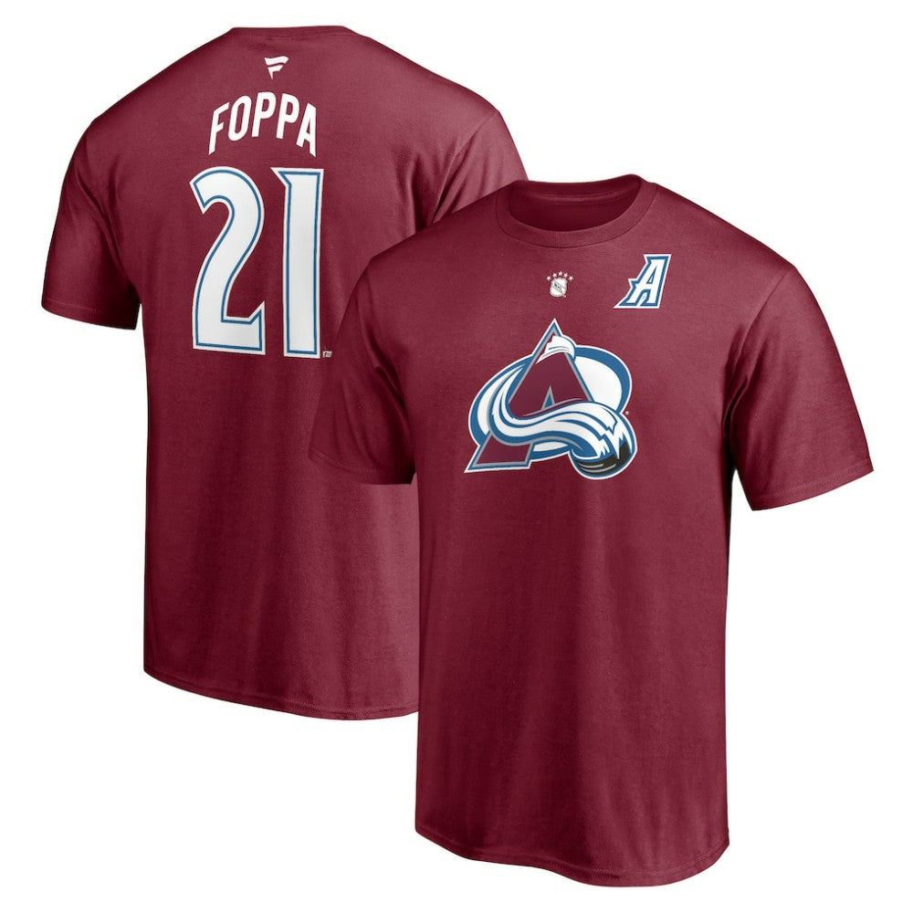 Peter Forsberg Colorado Avalanche Fanatics Authentic Stack Retired Player Nickname & Number T-Shirt