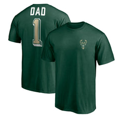 Milwaukee Bucks Number One Dad T-Shirt - Green shop