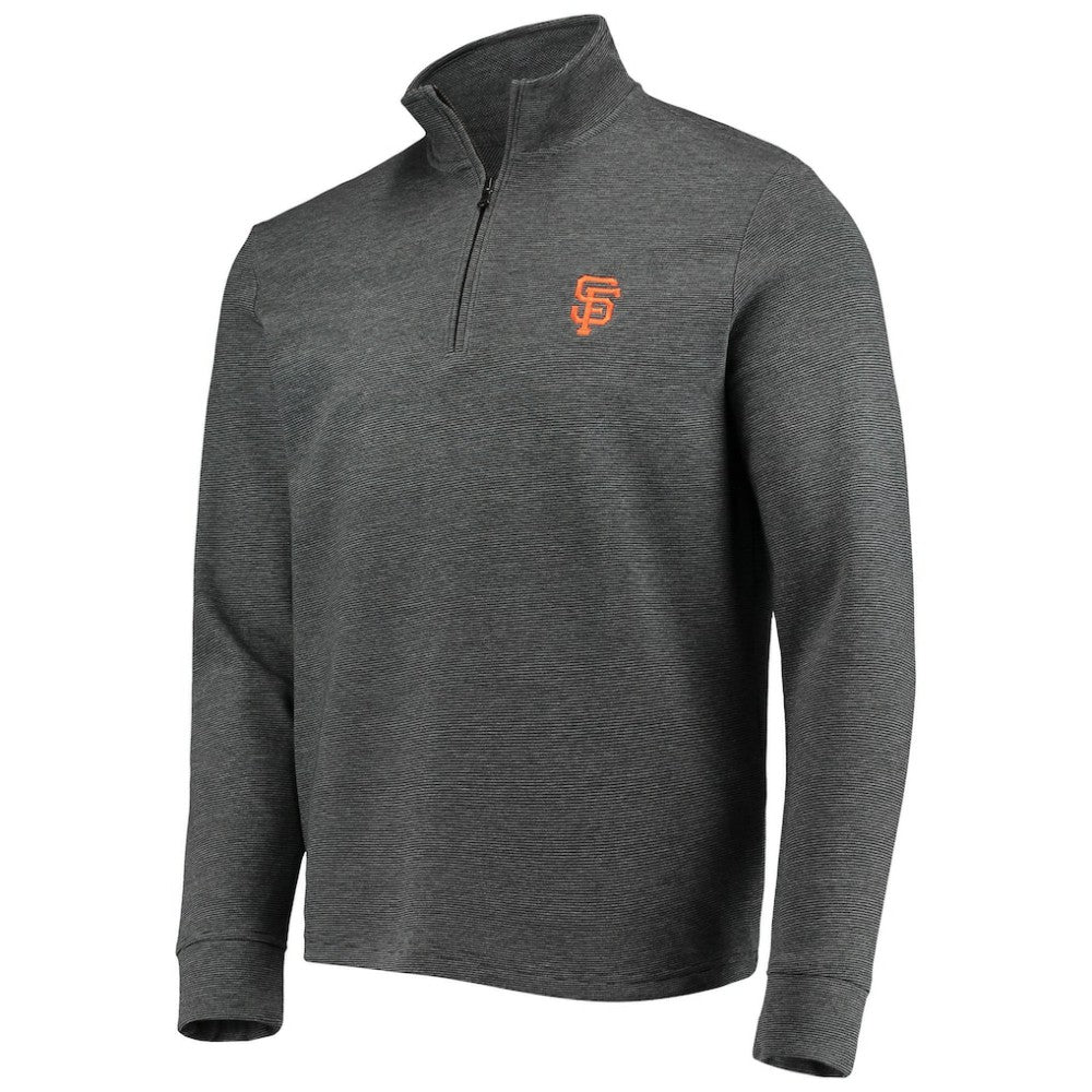 San Francisco Giants Vineyard Vines Saltwater Quarter-Zip Jacket - Charcoal