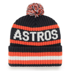 Houston Astros Bering Cuffed Knit Hat with Pom - Navy | 47 brand