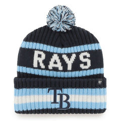 Tampa Bay Rays Bering Cuffed Knit Hat with Pom - Navy | 47 brand
