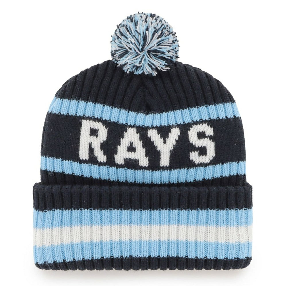 Tampa Bay Rays Bering Cuffed Knit Hat with Pom - Navy | 47 brand