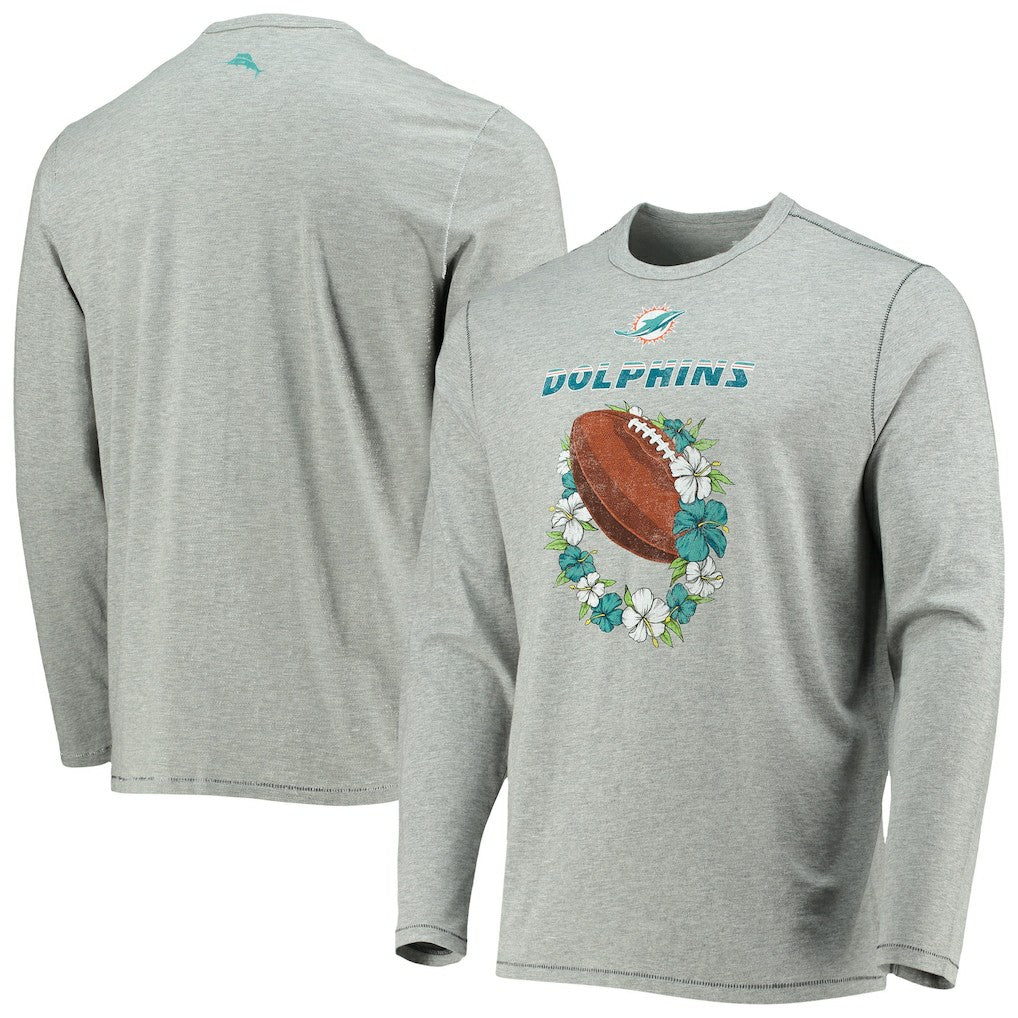 NFL Miami Dolphins Sport Lei Pass Long Sleeve T-Shirt