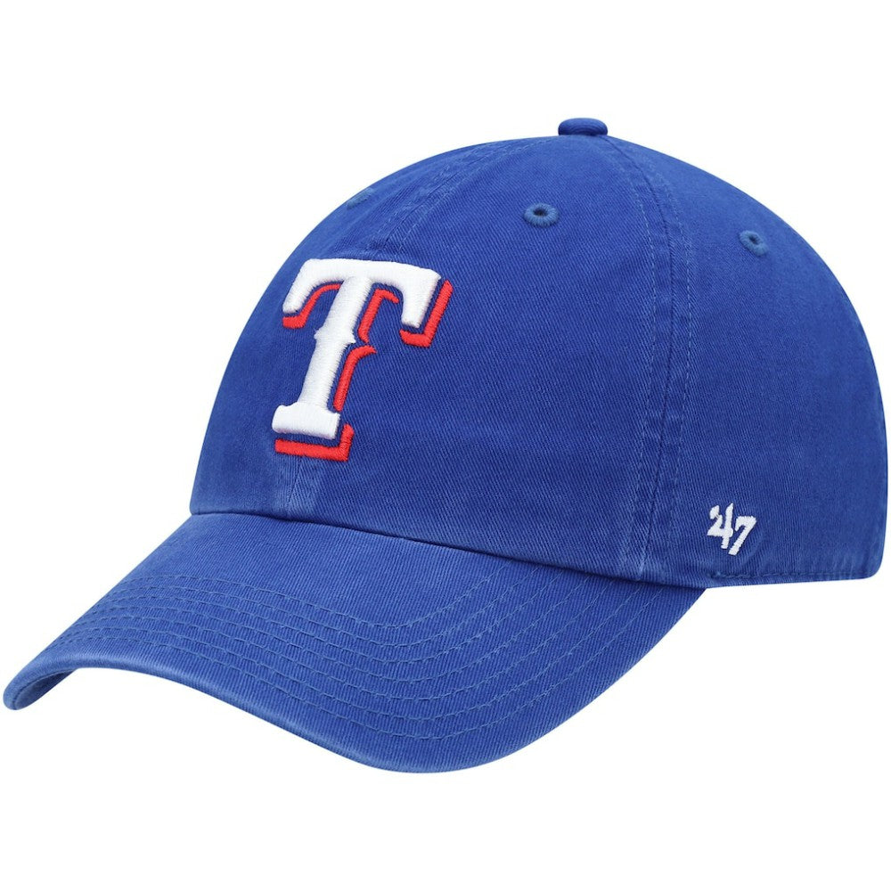 Texas Rangers Youth Team Logo Clean Up Adjustable Hat - Royal | 47 brand