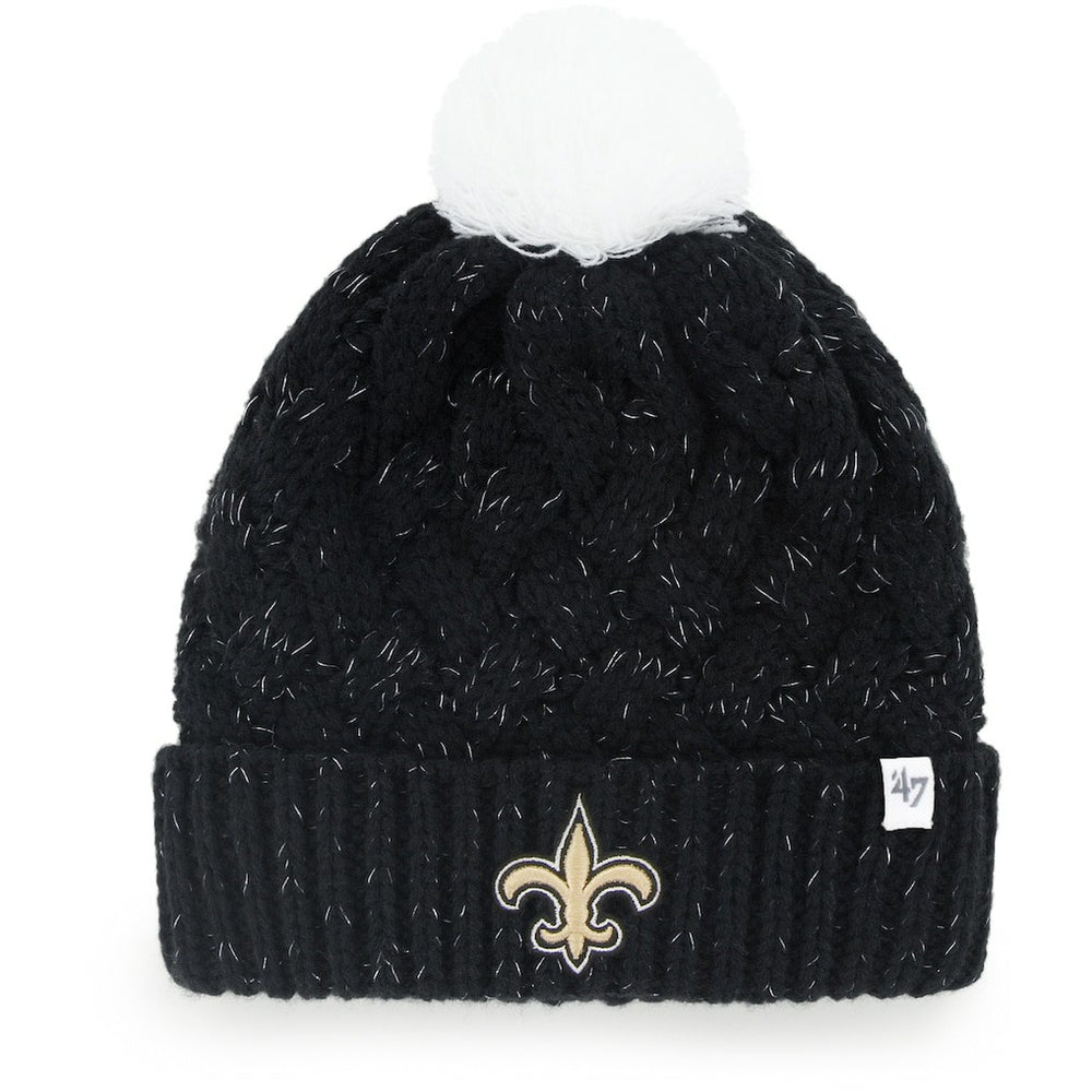 NFL New Orleans Saints '47 Women's Fiona Logo Cuffed Knit Hat with Pom
