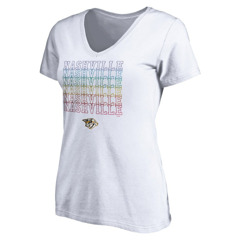 Nashville Predators Women's City Pride V-Neck T-Shirt