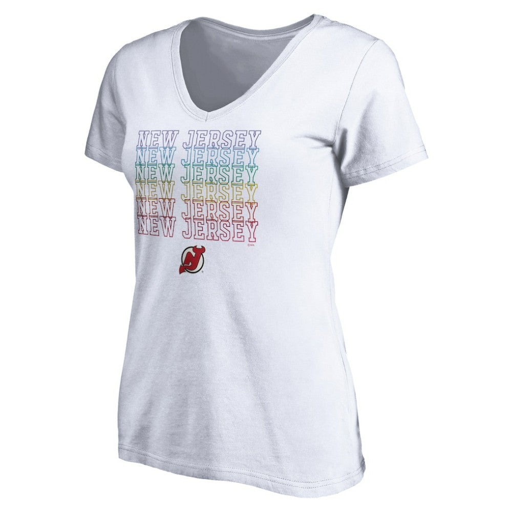 New Jersey Devils Women's City Pride V-Neck T-Shirt